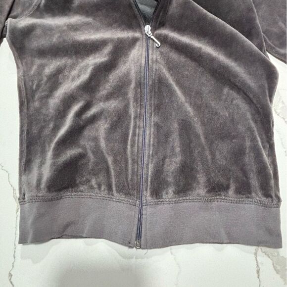 Juicy Couture | Girls M Grey Velour Full Zip Sweatshirt Jacket Size M - Picture 6 of 13